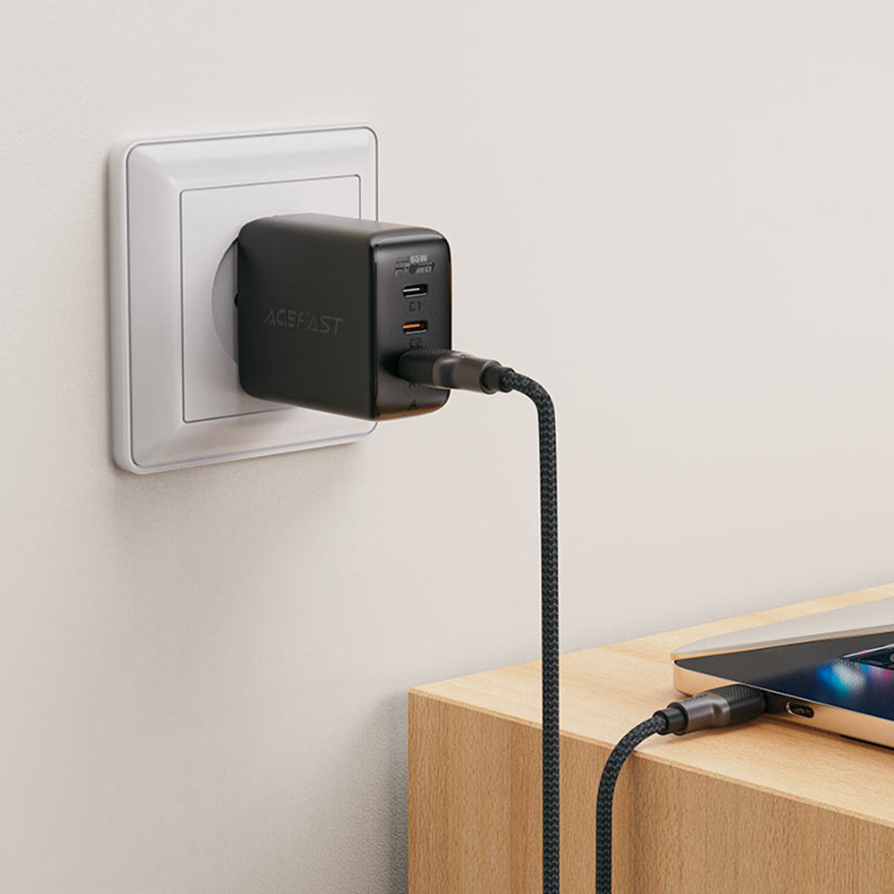 USB-A to USB-C Acefast C10-04 Data and Charging Cable, 18W, 1.2m, Black