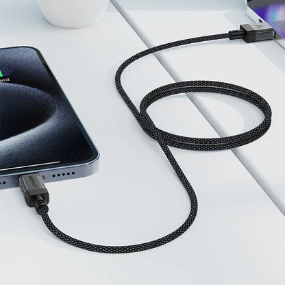 Kabel do danych i ładowania USB-A - USB-C Acefast C12-04, 18W, 1.2m, Czarny