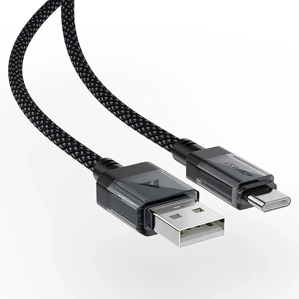 Kabel do danych i ładowania USB-A - USB-C Acefast C12-04, 18W, 1.2m, Czarny