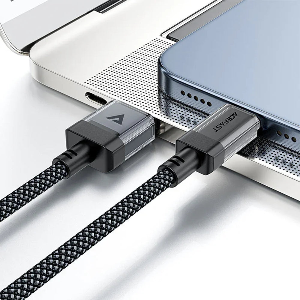 Kabel do danych i ładowania USB-A - USB-C Acefast C12-04, 18W, 1.2m, Czarny