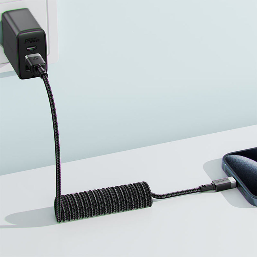 Kabel do danych i ładowania USB-A - USB-C Acefast C14-04, 18W, 1.2m, Czarny