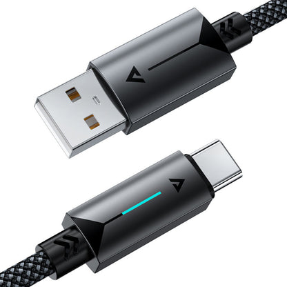 Kabel do danych i ładowania USB-A - USB-C Acefast C19-04, 18W, 1.2m, Czarny