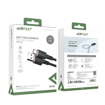 Kabel do danych i ładowania USB-A - USB-C Acefast C2-04, 18W, 1.2m, Czarny