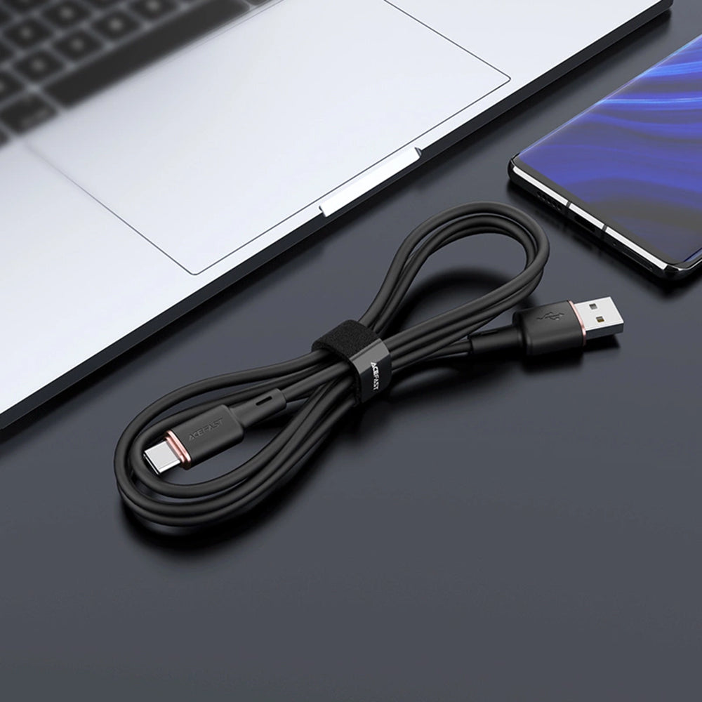 Kabel do danych i ładowania USB-A - USB-C Acefast C2-04, 18W, 1.2m, Czarny