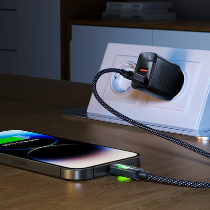 USB-A to USB-C Data and Charging Cable Acefast C21-04, 18W, 1.2m, Black