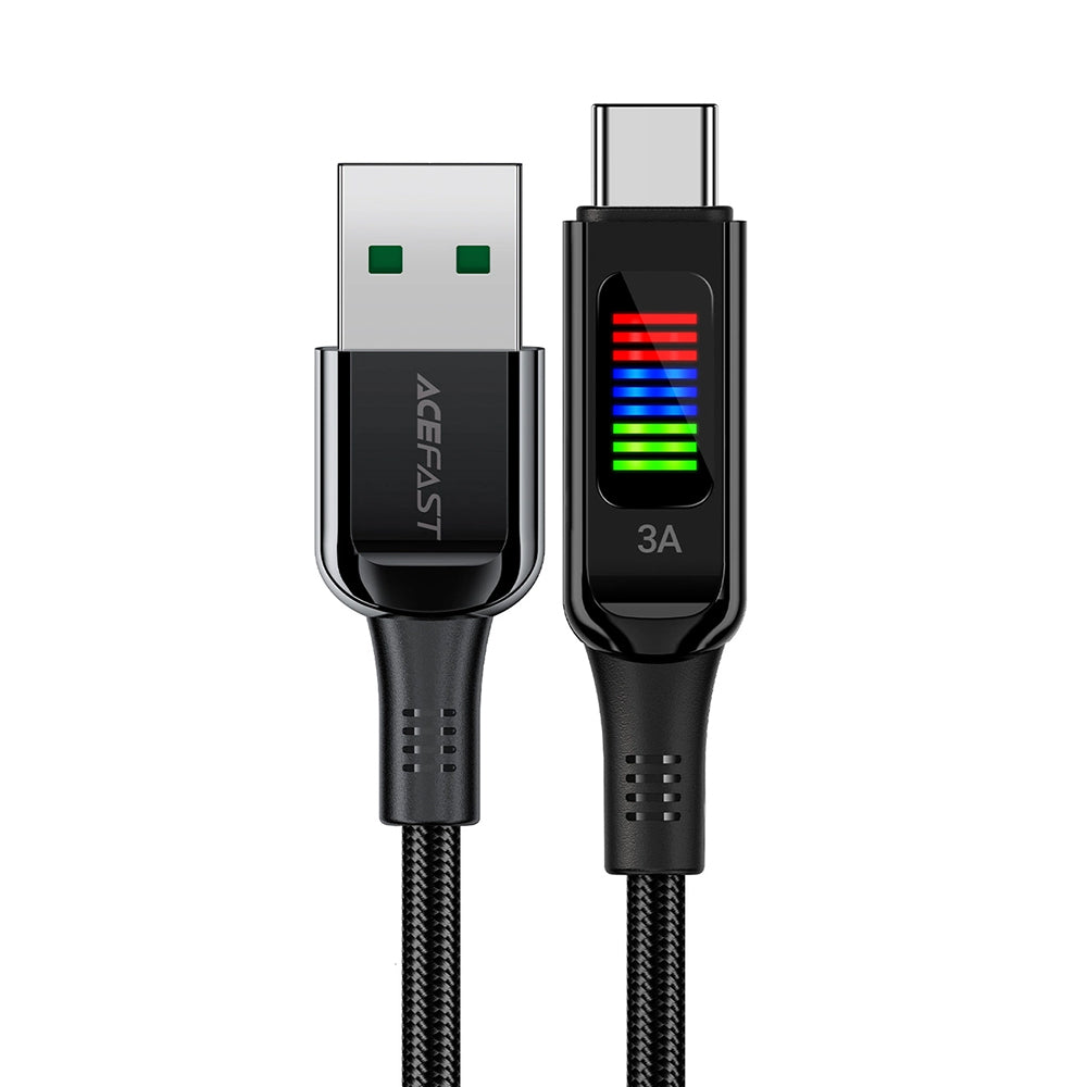 Kabel do danych i ładowania USB-A - USB-C Acefast C7-04, 18W, 1.2m, Czarny
