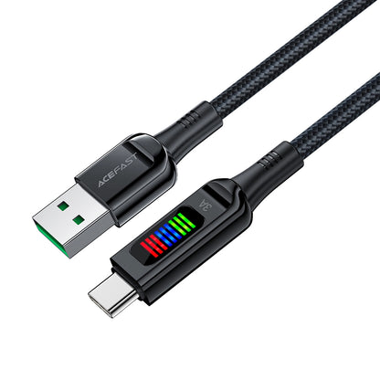 Kabel do danych i ładowania USB-A - USB-C Acefast C7-04, 18W, 1.2m, Czarny