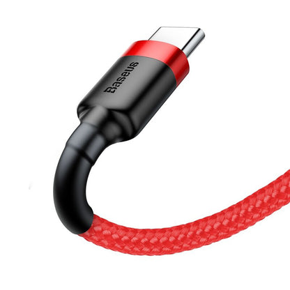 Kabel do danych i ładowania USB-A - USB-C Baseus Cafule, 18W, 3m, Czerwony CATKLF-U09