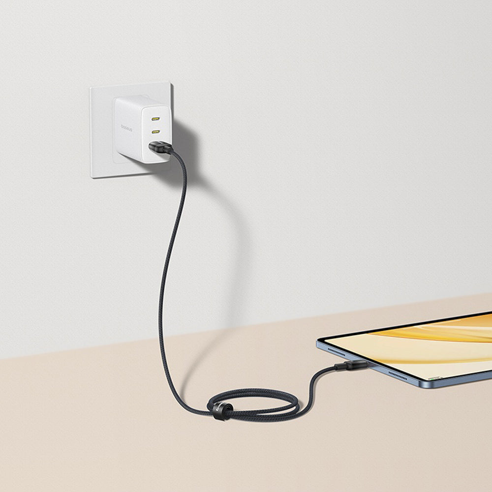 Kabel do danych i ładowania USB-A - USB-C Baseus Discolor, 100W, 2m, Niebiesko-Zielony E0418500