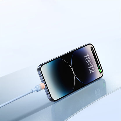 Kabel do danych i ładowania USB-A - USB-C Baseus Discolor, 100W, 2m, Niebiesko-Zielony E0418500