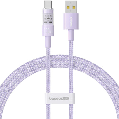 USB-A to USB-C Baseus Gem Data and Charging Cable, 100W, 2m, Purple P10373002511-01
