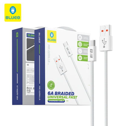 Kabel do danych i ładowania USB-A - USB-C Blueo, 18W, 1.5m, Biały