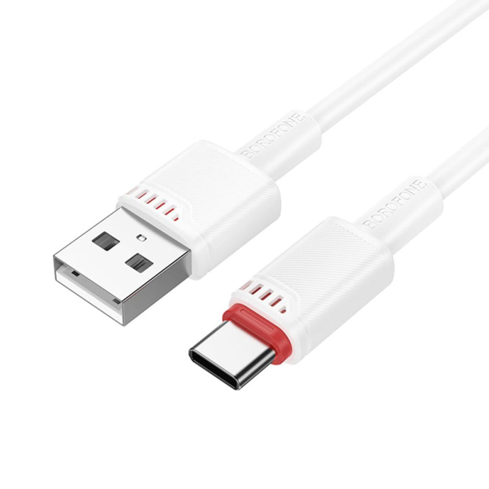 Kabel do danych i ładowania USB-A - USB-C Borofone BX110 Beneficio, 18W, 1m, Biały