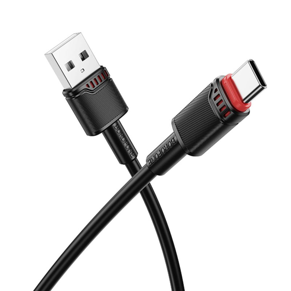 Kabel do danych i ładowania USB-A - USB-C Borofone BX110 Beneficio, 18W, 1m, Czarny