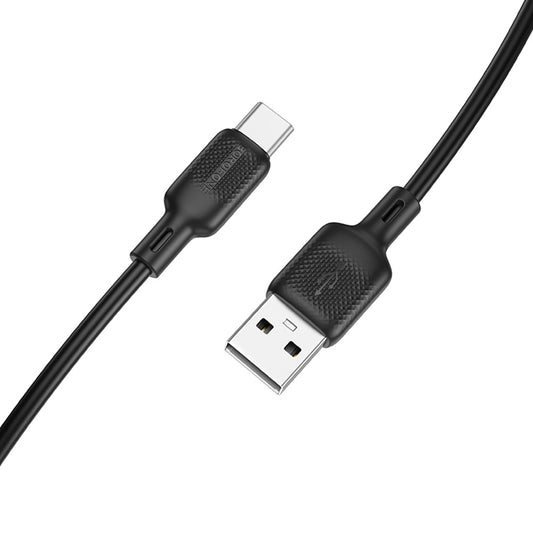 Kabel do danych i ładowania USB-A - USB-C Borofone BX113 Lenny, 18W, 1m, Czarny
