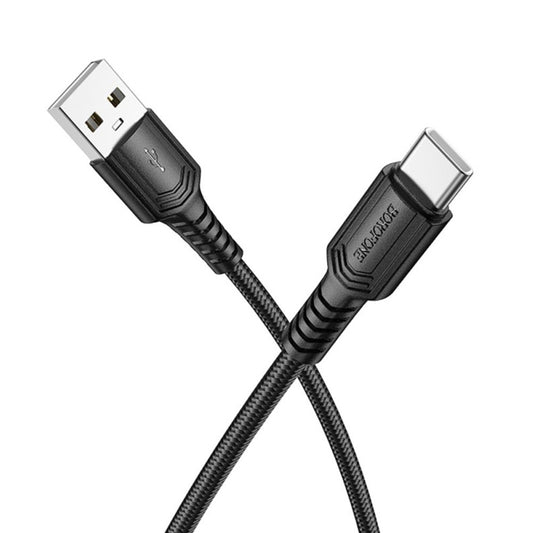 Kabel do danych i ładowania USB-A - USB-C Borofone BX116 Certain, 18W, 1m, Czarny