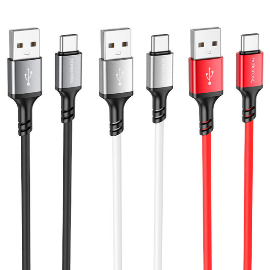 Kabel do danych i ładowania USB-A - USB-C Borofone BX83, 18W, 1m, Czarny