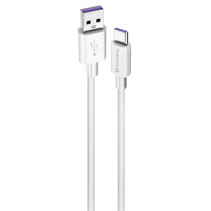USB-A to USB-C Data and Charging Cable ColorWay CW-CBUC019, 18W, 1m, White