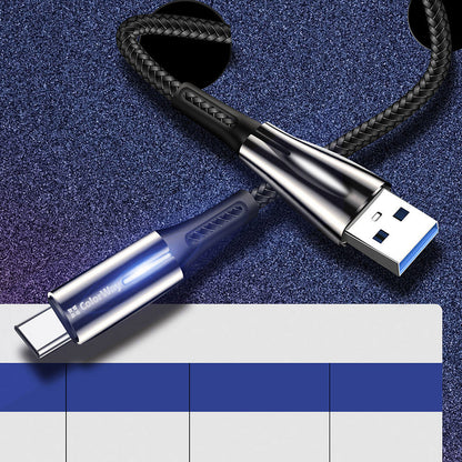 Kabel do danych i ładowania USB-A - USB-C ColorWay CW-CBUC035, 18W, 1m, Czarny