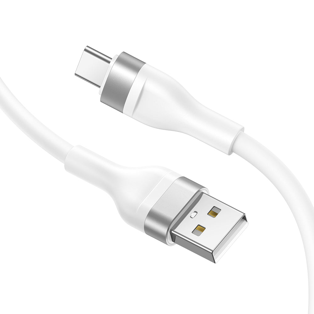 Kabel do danych i ładowania USB-A - USB-C Lito LD02C, 18W, 1.2m, Biały