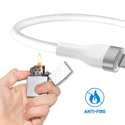 Kabel do danych i ładowania USB-A - USB-C Lito LD02C, 18W, 1.2m, Biały