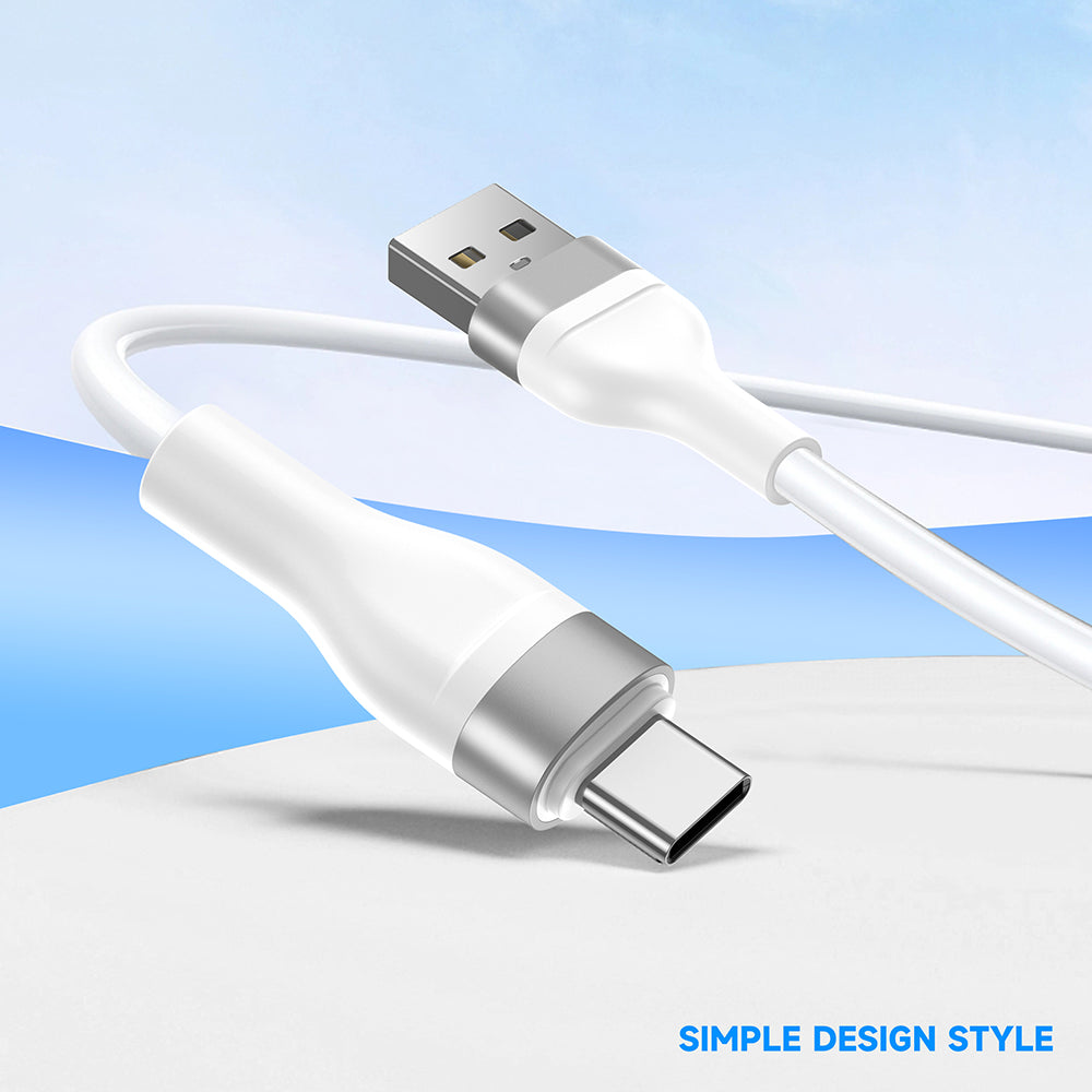 Kabel do danych i ładowania USB-A - USB-C Lito LD02C, 18W, 1.2m, Biały