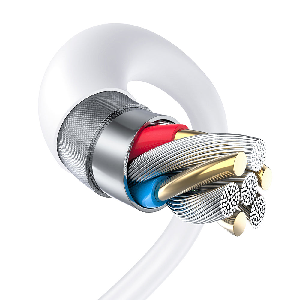 USB-A to USB-C Data and Charging Cable Lito LD06T, 18W, 1m, White