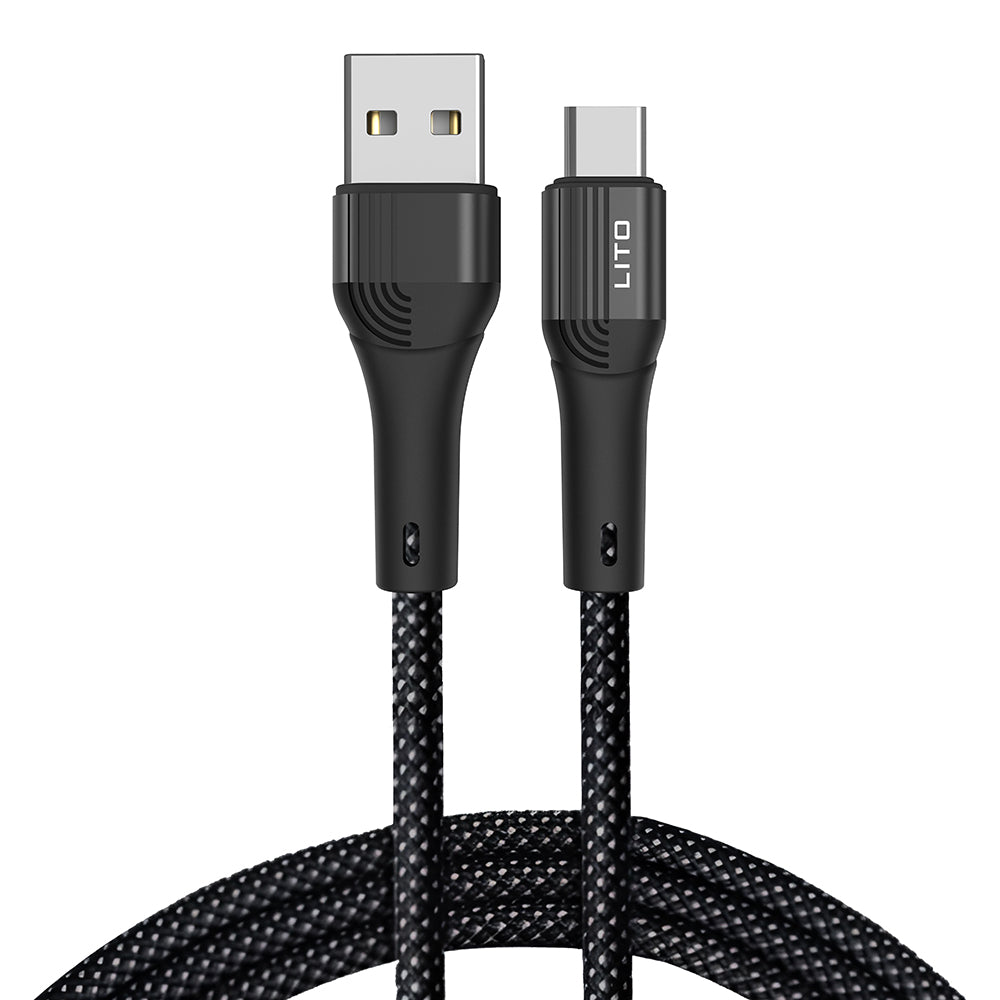 USB-A to USB-C Data and Charging Cable Lito LD14, 60W, 1m, Black