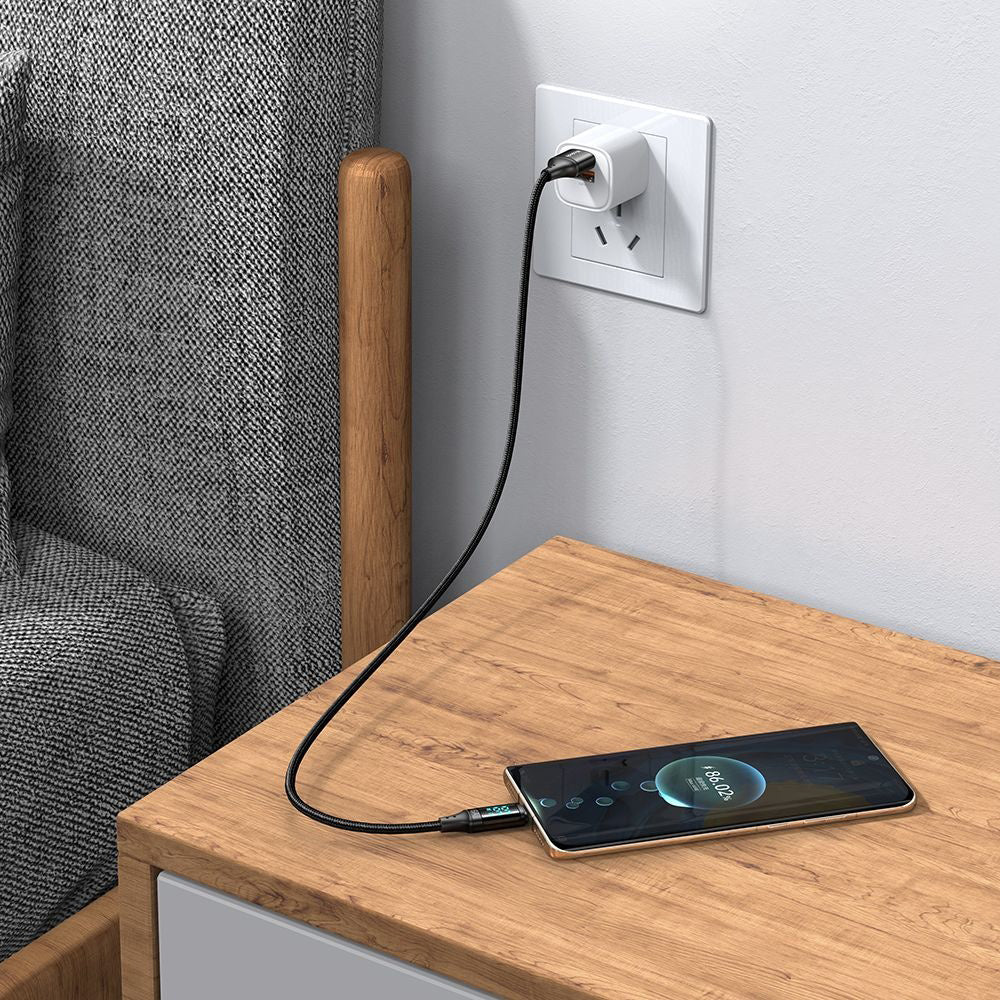 Kabel do danych i ładowania USB-A - USB-C McDodo CA-1080 Display, 66W, 1.2m, Czarny