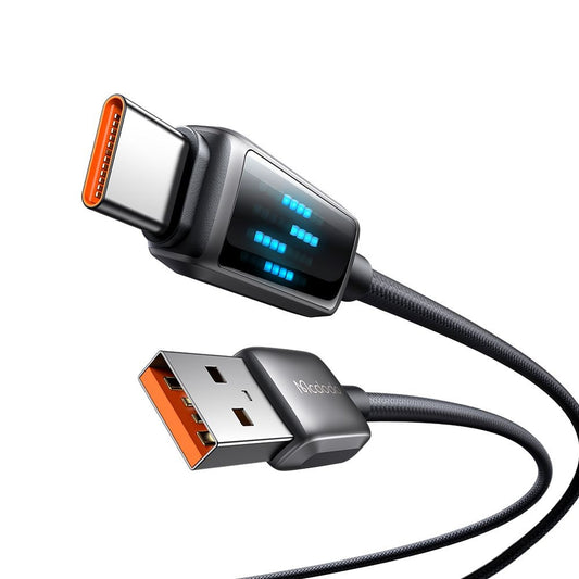 Kabel do danych i ładowania USB-A - USB-C McDodo CA-2350 Display, 100W, 1.2m, Czarny