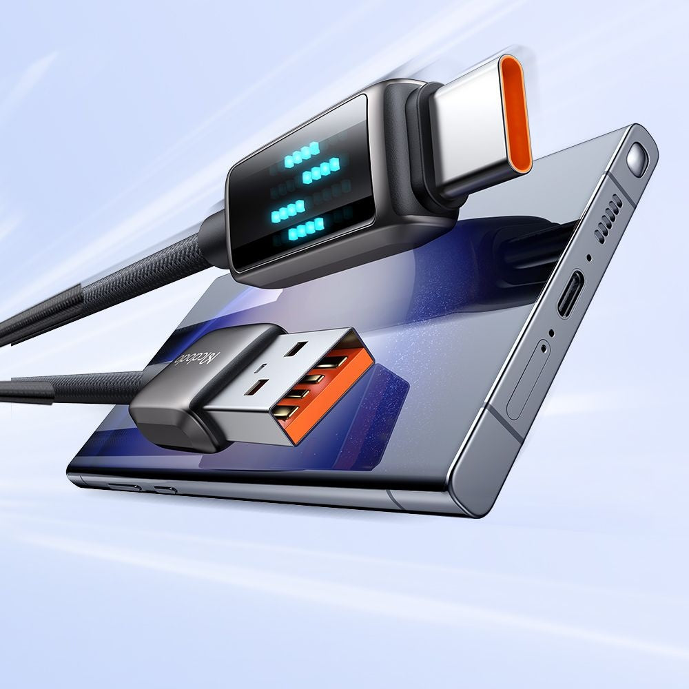 Kabel do danych i ładowania USB-A - USB-C McDodo CA-2350 Display, 100W, 1.2m, Czarny