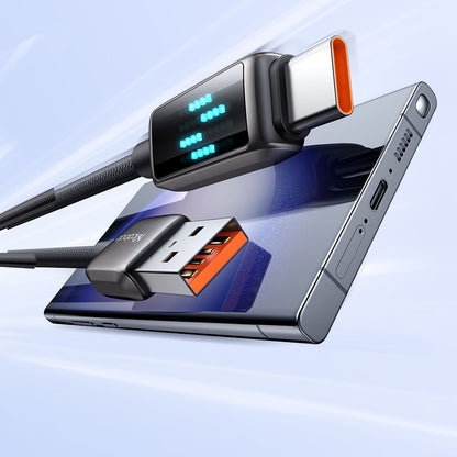 Kabel do danych i ładowania USB-A - USB-C McDodo CA-2350 Display, 100W, 1.2m, Czarny