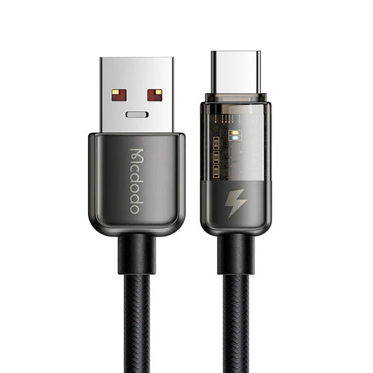 Kabel do danych i ładowania USB-A - USB-C McDodo CA-3150 Auto Power Off, 100W, 1.2m, Czarny