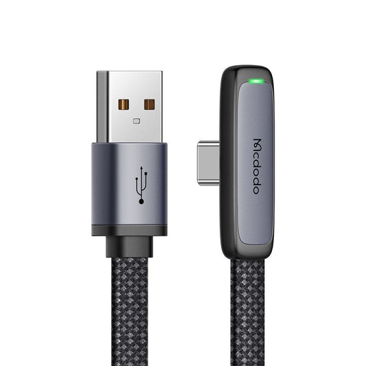 Kabel do danych i ładowania USB-A - USB-C McDodo CA-3340 Angled, 100W, 1.2m, Czarny