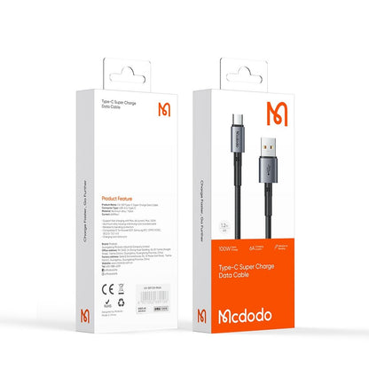 Kabel do danych i ładowania USB-A - USB-C McDodo CA-3590, 100W, 1.2m, Czarny