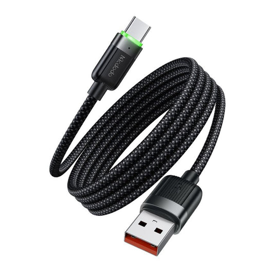 Kabel do danych i ładowania USB-A - USB-C McDodo CA-5650 Self Winding, 66W, 1.2m, Czarny