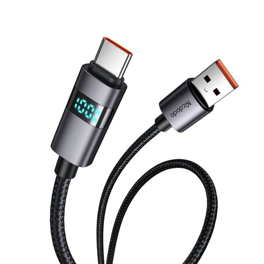 Kabel do danych i ładowania USB-A - USB-C McDodo CA-6520 Display, 100W, 1.2m, Czarny