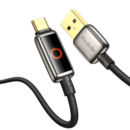 Kabel do danych i ładowania USB-A - USB-C McDodo CA-6650 Auto Power Off, 100W, 1.2m, Czarny