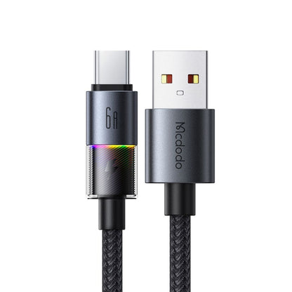 Kabel do danych i ładowania USB-A - USB-C McDodo CA-8180 Colorful, 66W, 1.2m, Czarny