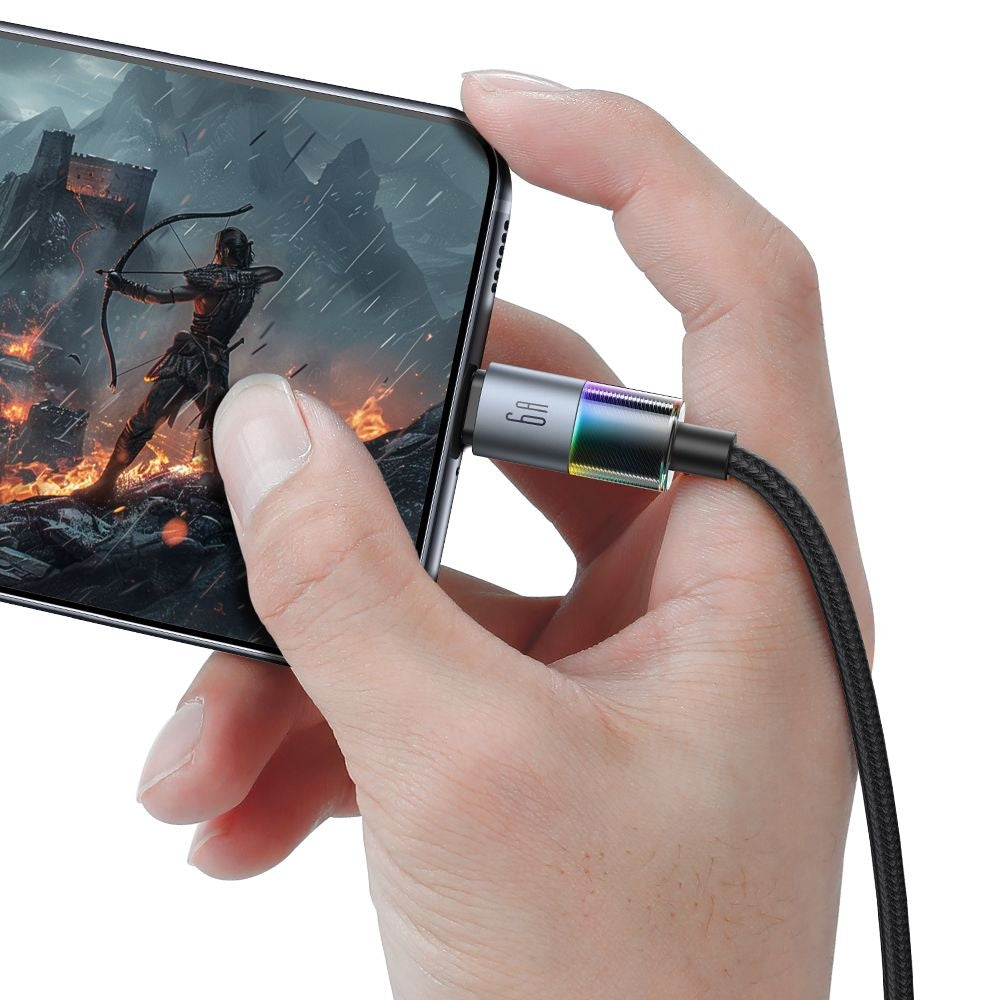 Kabel do danych i ładowania USB-A - USB-C McDodo CA-8180 Colorful, 66W, 1.2m, Czarny