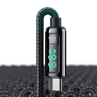 Kabel do danych i ładowania USB-A - USB-C McDodo CA-8690 Display, 66W, 1.2m, Czarny