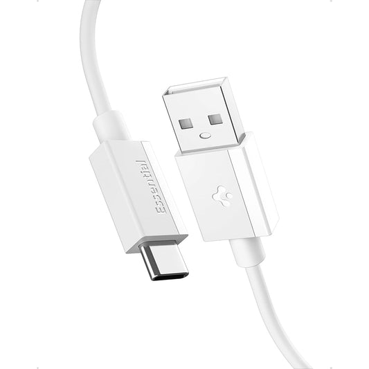 Kabel do danych i ładowania USB-A - USB-C Spigen EB6015AC, 60W, 1,5m, biały ACA10413