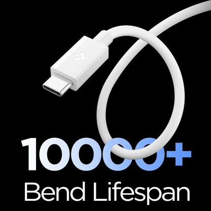 Kabel do danych i ładowania USB-A - USB-C Spigen Essential, 60W, 1m, Biały