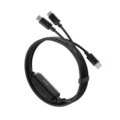 Kabel do przesyłu danych i ładowania USB-C - 2 x USB-C Cuktech C2C615, 140W, 1,5m, Czarny CKC2C615GLBK