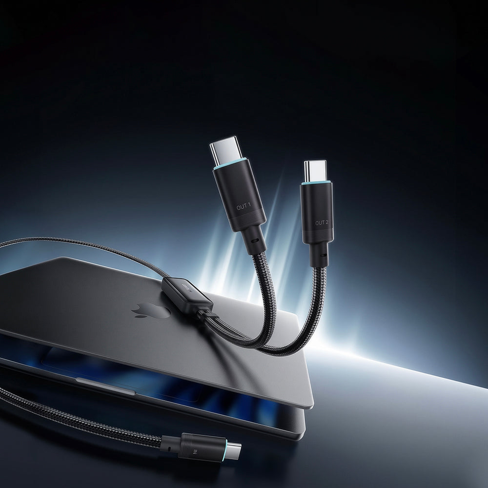 Kabel do przesyłu danych i ładowania USB-C - 2 x USB-C Cuktech C2C615, 140W, 1,5m, Czarny CKC2C615GLBK