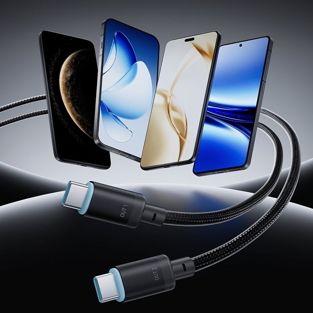 Kabel do przesyłu danych i ładowania USB-C - 2 x USB-C Cuktech C2C615, 140W, 1,5m, Czarny CKC2C615GLBK