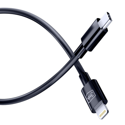 Kabel do danych i ładowania USB-C - Lightning 3MK Hyper, 20W, 1.2m, Czarny