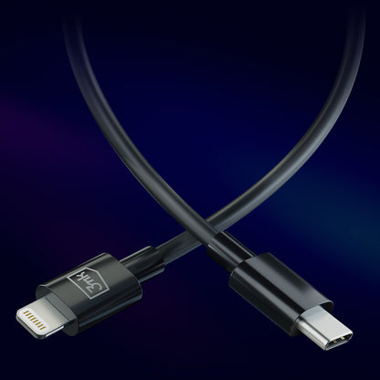 Kabel do danych i ładowania USB-C - Lightning 3MK Hyper, 20W, 1.2m, Czarny