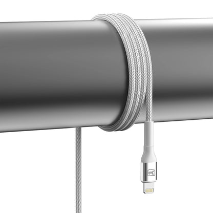 Kabel do danych i ładowania USB-C - Lightning 3MK Hyper N, 20W, 1m, Biały