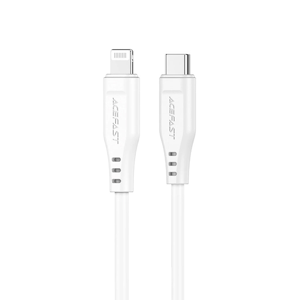 Kabel do danych i ładowania USB-C - Lightning Acefast C3-01, 30W, 1.2m, Biały